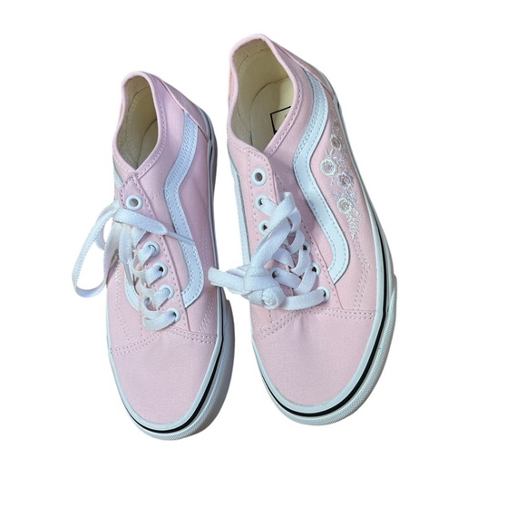 New w/o box VANS Old Skool Tapered Shoe sze 6.5 Pink Embroidered Floral Print - Picture 5 of 16